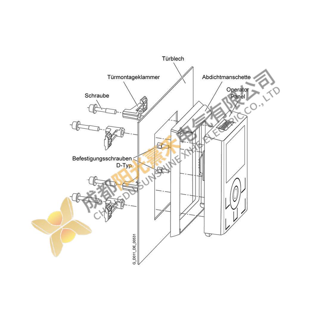 Siemens G120 IOP/BOP-2 Door Installation Kit 6SL3256-0AP00-0JA0