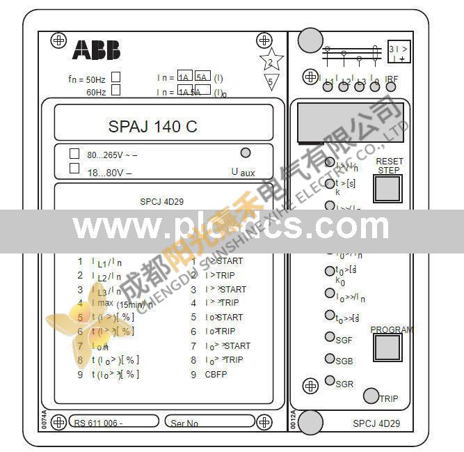 ABB SPAJ140C & SPAJ140C-AA Industrial Control Module